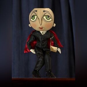 Vampire Doll with Red Cape
